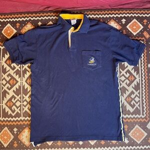 Vintage Disney Store Donald Duck Embroidered Polo Style Shirt Large